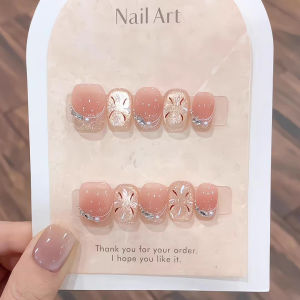 Romantic New Year Handmade Wearable Nail Art Autumn Winter Cat Eye Flash Luxury High-End Pure Desire Whitening Gentle Color