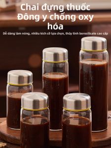 CrossOver | Cốc Thủy Tinh Chịu Nhiệt Dung Tích Lớn Chuyên Dùng Đựng Thuốc Nam Di Động Chai Bảo Quản Nhiệt Độ Có Thể Điều Chỉnh Cho Nấu Ăn Ngoài Trời