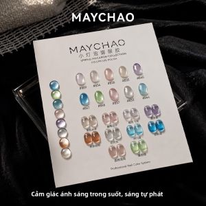 MAYCHAO | Sơn Móng Tay Mắt Mèo Bóng Bảy Màu Xanh