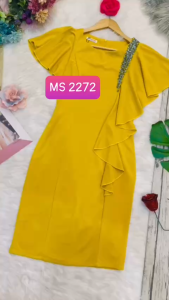 MyDu Shop | MS 2274 Đầm Dự Tiệc Kết Xoàn Sang Chảnh – Vai Bèo Lệch Độc Đáo MS 2274