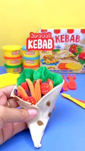 Fun Doh Kebab Mainan Lilin Plastisin Terbaru 28205 | Mainan Kreatifitas Anak Membantu Melatih Perkembangan Anak Belajar Memasak Fundoh Lilin Edisi Makanan Set Lengkap Cetakan Dan Piring Yang Lucu | Mainan Cocok Untuk Kado Anak