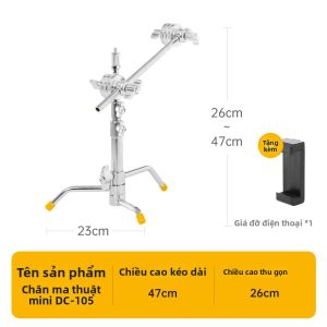 Chân Đèn Mini C-Stand Magic Leg Để Bàn Giá Đỡ Điện Thoại Cho Quay Phim Livestream