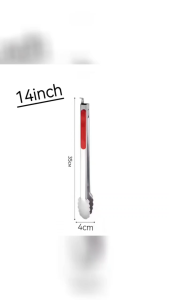 Portable Stainless Steel Plastic Kitchen Tongs BBQ Clip Salad Bread Food Clamp