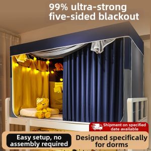 Anti-fall Student Dormitory Bed Canopy Single Upper Bunk Integrated