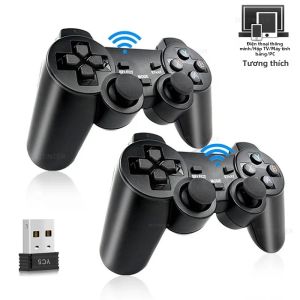 2 Tay Cầm Chơi Game Không Dây 2.4G USB Tương Thích Với PC Android TV GD10 M8 G5 G11 Pro Game Box Không Độ Trễ
