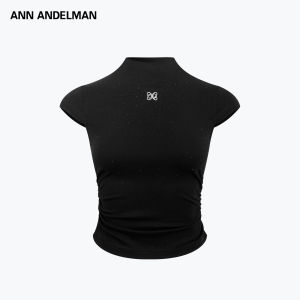 ANN ANDELMAN | 2026 Spring New Crystal Series High Neck Short Sleeve Fitted T-Shirt