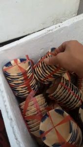 Chén gốm phết xanh làm nước chấm 30 cái ( chén bèo sâu đã mài lán)