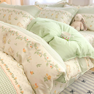 Deesse | Bộ Drap Giường 4 Món Phong Cách INS 100% Bông