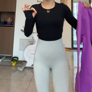 High-Waist Yoga Pants Womens Fitness Leisure Breathable Moisture-Wicking Quick-Dry Ultra- Elastic Comfortable Tight Pants