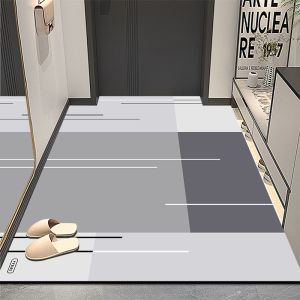 Wanrenfu Carpet | Cuttable Diatomaceous Earth Doormat Anti-slip Water Absorbent No Wash