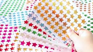 1620pcs Holographic Star Stickers 6 Colors 1.5cm Kids Reward Stickers for Classroom Behavior Chart Teacher Supplies