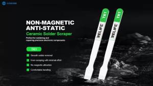 RELIFE TK1 Non-Magnetic Ceramic Solder Paste Scraper Stirring Smear Tin Paste for Mobile Phone PC BGA Repair Tools