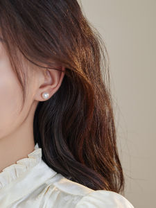 Great Value! Natural Baroque water Pearl S925 Sterling Silver Stud Earrings Minimalist Earrings Non-Piercing Ear Clip for Women