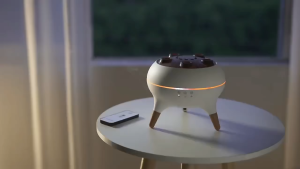 Flame Air Humidifier Dynamic Jellyfish Aroma Diffuser with Colorful Gradient Ambient Lights Remote Control Aromatherapy Diffuser