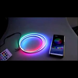 Car Dashboard (1 To 2 ) Ambient Lights RGB Universal LED Interior Hidden Acrylic Strip Car Ambience Light Strap Dash LED