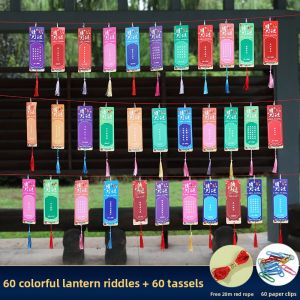 CHUDUO | Festive Lantern Festival Kindergarten Family Activity Riddle Cards Hanging Lanterns