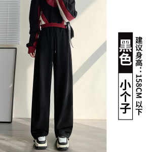 Gray High Waist Wide Leg Sport Pants Womens Loose Casual Trousers Drawstring American Style Sweatpants Autumn Winter New Arrival