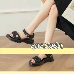 LHSunshine สินค้าเข้าใหม่ที่ใครๆก็ต้องมี รองเท้าแตะสำหรับคุณผู้หญิงพื้นนุ่มมีกันลื่นมีสายรัดส้น ดีไซน์สวยน่ารัก มี2สีให้เลือกเป็นเจ้าของ
