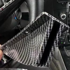 4 Cái Đa Năng Ô Tô Xe Phía Sau Cản Xe Lip Spoiler Chống Va Chạm Bảo Vệ Cơ Thể Bộ Chia Cho Bề Mặt Cong Sợi Carbon Đen