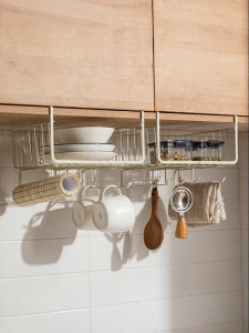 MODERN SWEETHOME | Kitchen Storage Shelf Organizer For Hanging Under Cabinets