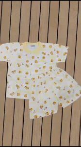 Setelan Baju Bayi Pendek Kuzuka 880 & Setelan Bayi Usia 6-24 Bulan