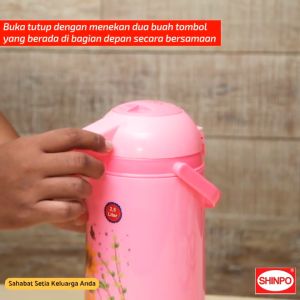 (BISA COD) PROMO SHINPO Thermos Air Panas & Dingin Kapasitas 2.5 L Celcius Vacuum Flask Termos SIP-652