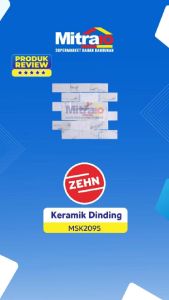 Zehn Keramik Dinding Dapur Glass Mozaik MSK2095 30x30x0.6 Cm Putih
