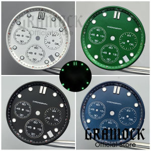 GRAMOCK 31mm Watch Modified Accessories VK63 Quartz Watch Dial 4 Hours Date Window Luminous For VK63 VK64 Chronograph Movement