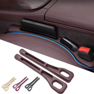 2Pcs Car Seat Gap Filler Organizer Waterproof Universal Car Seat Gap Anti-leak Stopper Strip 2Slot Seat Gap Storage Organizer