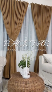 Lachicas Japandi Blockout Home Curtain for Window Back-Tab/Rod Pocket Minimalist Style | Easy to Install | Easy to Wash