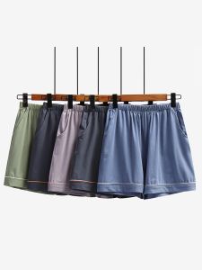 Sannie Kran Womens Ice Porcelain Cotton Shorts Mid-Waist Casual Home Yoga Sport Pants Comfortable for Summer Sleepwear