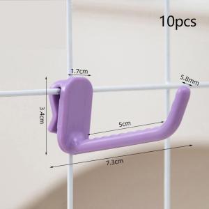 EELHOE | 10Pcs Supermarket Mesh Panel Hooks Color Multi-Purpose Display Racking Storage Hook Wall-mounted Key Hangers Home Organization