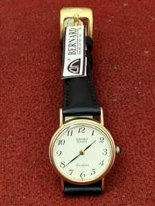 SEIKO Quartz Exceline ตัวเรือนทองชุบ นาฬิกาผู้หญิง มือสองของแท้