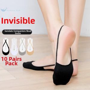 Invisible High Heel Socks Super Low Cut Toeless No Back Summer Thin L