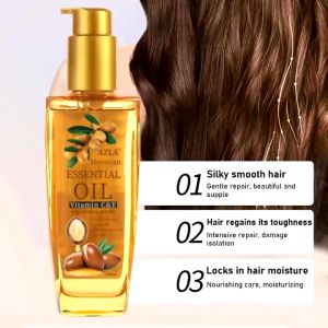 AZLA Moroccan Argan Oil Hair Essential Oil Hair Treatment Keratin Nourish Repair Dry Hair Damaged Hair Oil for Dry Scalp with 100% Pure Essential Oils and Curly Hair Care 100ml