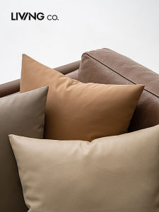 Soft Cowhide Pillow Living Room Sofa Backrest Cushion PU Leather Headboard Car Seat Protector Cover without Core Home Decor