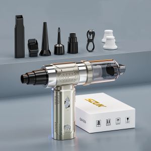 พัดลมเป่าลมขนาดเล็ก SZUK NEW มอเตอร์ไร้แปรงถ่านแบบเทอร์โบพัดลมมือถือไร้สาย พัดลมดูดอากาศแบบพกพาทรงพลังสำหรับรถยนต์