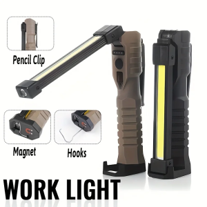 Rechargeable COB Work Light w/Magnet Base360° Rotating HookXPE LEDPortable Camping LightOutdoorEmergencyReadingFishing