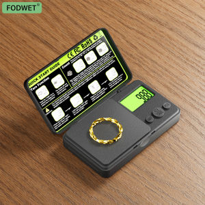 FODWET 0.01g Jewelry Scale with Flip Cover Lab Precision LCD & Unit conversion for Gold/Diamond