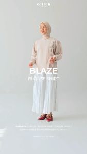 Cotton Inch - Blaze Kemeja Blouse Lengan Panjang Wanita