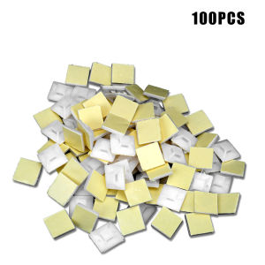 Wire Wall Holder Self Adhesive 100PCS Zip Tie Mount Fixing Seat Clamps Wiring Accessories Cable Tie Base 2cm x 2cm