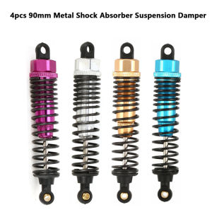 RCXAZ 4pcs RC Car Absorber 90mm Metal Shock Absorber Damper for 1:10 Traxxas HSP Redcat RC Buggy Off-road Crawler Car Upgrade