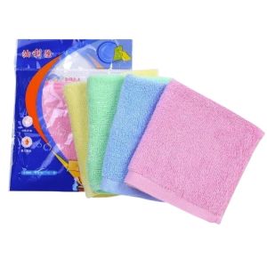 Easy Cleaning Oil Absorbing Bamboo Wood Fiber Small Cloth Dish Towel Oil Removal Stain Remover Water Absorbing Kitchen Towel