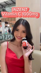 [1แถม1]VitaminC Acerola Cherry สูตรบำรุงผิวพรรณ ผิวแพ้ง่าย ผิวโดนแดดบ่อย เสริมภูมิ INZENT Vitamin C วิตามินซี (30 เม็ด) ตรา อินเซ้นส์ [A3]