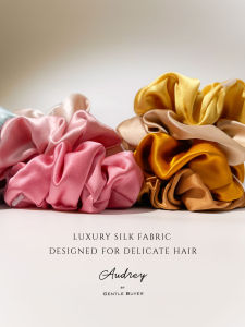 Elegant Luxury Audrey 6cm Silk Hair Ties Large Scrunchies Headbands for Women Hair Accessories Hair Bands Satin Wedding Party