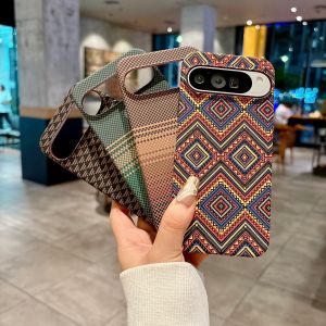 Carbon Fibre Texture Built-in Magnetic Phone Case For Google Pixel 10 9 Pro XL 9A 8 7 Pro For Magsafe Charge Slim Hard PC Cover