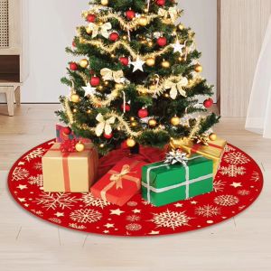 VIKAMA Christmas Snowflake Christmas Tree Skirt Cushion Family Festive Gathering Party Indoor & Outdoor Christmas Decorations