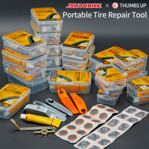 JSHUBIKE Bicycle tire repair tools Tire patch glue/tire prying rod/file piece/valve core wrench/tire file rod Portable Inner