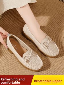 SHIPAILUO | Comfortable Breathable Anti-Slip Lightweight Hollow Out Soft Bottom Womens Single Shoes For Mothers And Middle-Aged Ladies