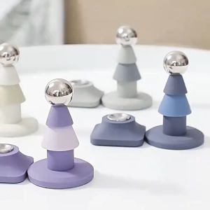 Free Punch Door Stopper Silent Non Punching Sticker Hidden Door Holders Floor Home Baby Safe Mounted Nail-free Door Stops